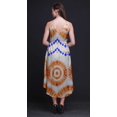 thumbnail image 2 of Bimba Robe Midi Imprimée Teinture sur Nœuds pour Femmes, Bretelles Spaghetti, Tenue de Plage, Taille TTG, 2 of 5