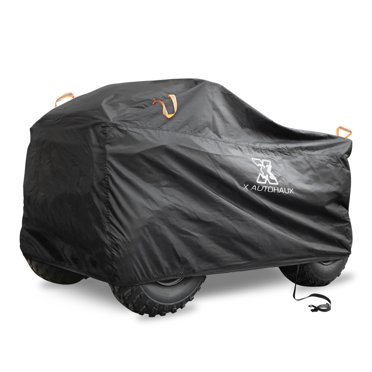 Unique Bargains Quad Black ATV Cover 190T Polyester Waterproof Outdoor for Polaris for Honda for Yamaha for Can-Am for Suzuki Black XXXL 256*110*120cm