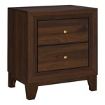 Maïs 2-drawer Table de chevet Walnut