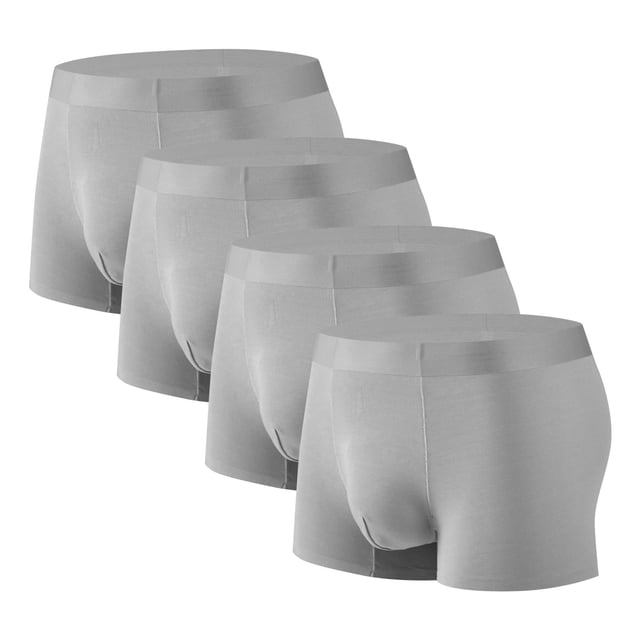 Plebaso Mens Boxer Briefs Stretch Comfortable Quick Dry Underwear Soft Breathable Boxers for Men (4 Pack)