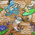 thumbnail image 1 of oneOone Polyester Spandex Dark Mustard Fabric Ocean Life Craft Projects Decor Fabric Printed By The Yard 56 Inch Wide, 1 of 5