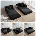 thumbnail image 4 of YINIX 78.6"  Sofa Couch with Two Pillows,  Comfy Modular Convertable Sofa Bed for Living Room, Black, 4 of 9