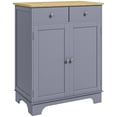 thumbnail image 1 of HOMCOM Kitchen Cabinet, Sideboard Floor Cupboard with Drawers, Grey, 1 of 10