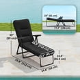 thumbnail image 3 of Outsunny Chaise Longue d'Extérieur avec Coussin, Chaise de Patio Pliable, Noire, 3 of 10