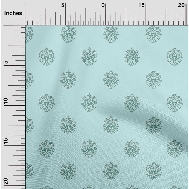 oneOone Viscose Jersey Fabric Floral Block Print Fabric By Yard 60 Inch Wide