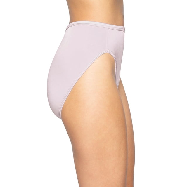 Vanity Fair Womens Body Shine Illumination Hi Cut Panty, 8, Whimsical Lilac
