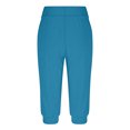 thumbnail image 3 of Timegard Womens Sweatpants Capri Pants Cinch Bottom Solid Color Cropped Joggers Workout Pants with Pockets, 3 of 6