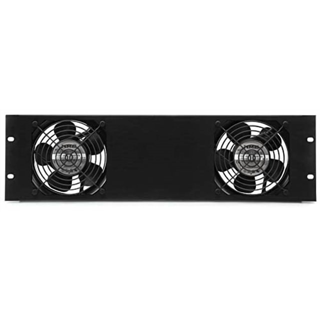 Middle Atlantic Panneau de Montage en Grille à 2 Ventilateurs Finition Anodisée (QFP-2)