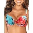thumbnail image 1 of RELLECIGA Haut de Bikini Rehausseur pour Femme, devant Torsadé, Maillot de Bain à Armatures, 1 of 7