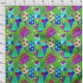 thumbnail image 4 of oneOone Polyester Spandex Green Fabric Texture Craft Projects Decor Fabric Printed By The Yard 56 Inch Wide-A8, 4 of 5