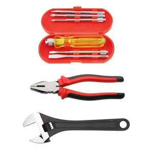 Kit d'outils pour la maison, garage, voiture, vélo, industrie, contient 5 Ensemble de tournevis Pcs & 8 Plier combiné de pouce 8 Ensemble de copeaux réglables de pouce 8 Kit d'outils Pcs Excellent outil de qualité