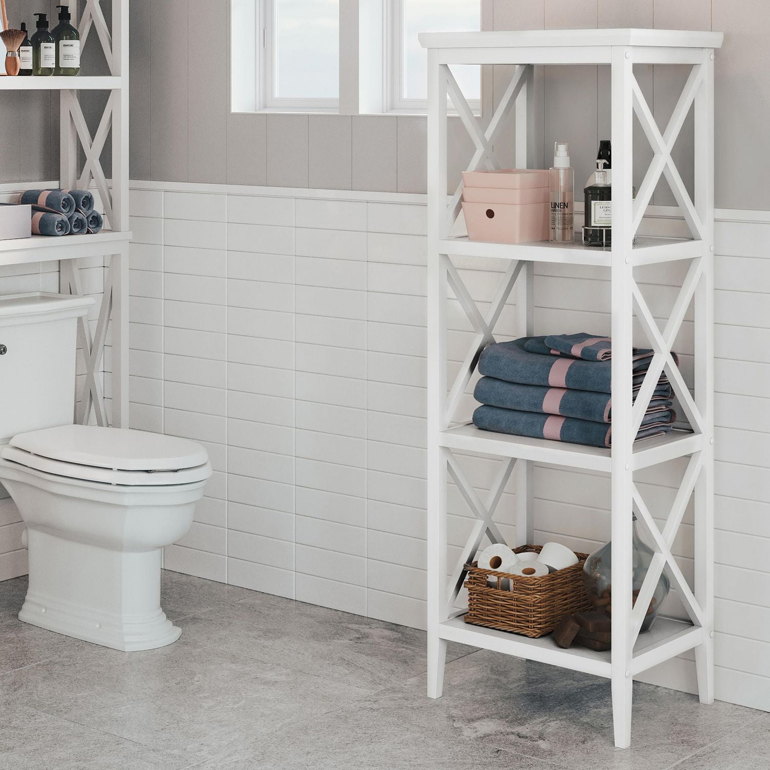 La Crosse Tour de rangement de 54" - Blanc