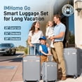 thumbnail image 3 of IMHome Luggage 3pc Set with GPS Tracker (Silver) | Lightweight & Durable ABS Polycarbonate | 360° 4x Dual Spinner Wheels | TSA-Approved Lock | 3 GPS World Smart Tags | Retractable Iron Handle, 3 of 10
