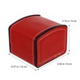 thumbnail image 4 of MIANGASTORE Single Watch Box Watch Box Holder Organizer PU Square Box Wristwatch Display Case Travel Watch Case for Men, Red, 4 of 8