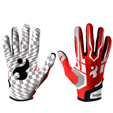 Liquidation! Gants beishanbush Gants de Football Jeunesse Prise en Silicone Rouge/blanc Taille P/M/G m Rouge