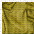 thumbnail image 4 of Soimoi Yellow Rayon Fabric Flower & Rabbit Folk Art Decor Fabric Printed Yard 42 Inch Wide, 4 of 5