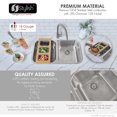 thumbnail image 3 of Stylish Dual-Mount 31-1/4" Stainless Steel Double Bowl Kitchen Sink S-200T, 3 of 12
