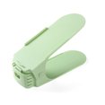 thumbnail image 1 of Double Shoe Storage Rack Shoe Stacker Thickened Double Layer Shoe Slots Space Saver With 4 Adjustable Heights For Bedroom Wardrobe Green, 1 of 1