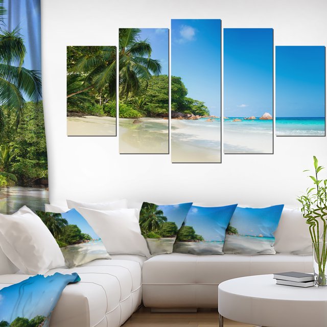 Beautiful Praslin Island Seychelles - Large Seascape Art Canvas Print