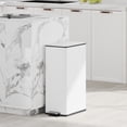 thumbnail image 2 of HOMCOM 5.3gal Garbage Bin, Kitchen Trash Can with Soft-close Lid, White, 2 of 10