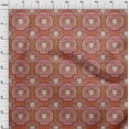 thumbnail image 4 of oneOone Viscose Jersey Rust Brown Fabric Lion Face Craft Projects Decor Fabric Printed by The Yard 60 Inch Wide, 4 of 4