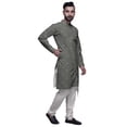thumbnail image 2 of Atasi Ensemble Kurta-Pyjama Long en Coton pour Hommes, Kurta-Pyjama Décontracté de Designer, Vêtements, 2 of 3