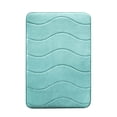 thumbnail image 1 of Bath Rugs For Bathroom 40 cm x 60 cm Thick Striped Memory Foam With Soft Absorbent Velvet Top And Nonslip Dots Underside Machine Washable, 1 of 5