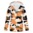 thumbnail image 1 of Penkiiy Manteau Tactique Coquille Souple Long Imperméable Léger à Imprimé pour Femme, Doublé en Molleton, Coupe-Vent 5TG Multicolore, 1 of 3