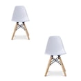 thumbnail image 1 of Heavenly Collection White Kid Chair - Wooden Legs SET OF 2, 1 of 6