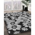 thumbnail image 3 of Ahgly Company Tapis d'Intérieur Lavable en Machine Carré Transitionnel Charbon Noir, 3 Pieds Carré, 3 of 7