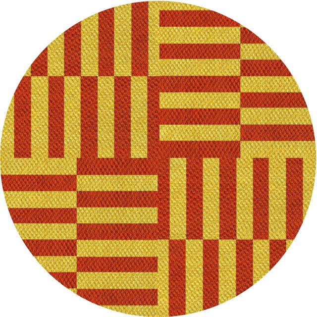 Ahgly Company Tapis Rond Lavable en Machine Intérieur Transitionnel Néon Rouge, 3 Pieds Rond