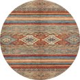 thumbnail image 1 of Ahgly Company Tapis d'Intérieur Ronds Abstraits Brun Chameau Abstrait, 6 Pieds Rond, 1 of 6