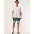 thumbnail image 3 of INSPIRE CHIC Men's Striped Beach Shorts Color Block Swimming Drawstring Board Surfing Shorts Grey 30, 3 of 6