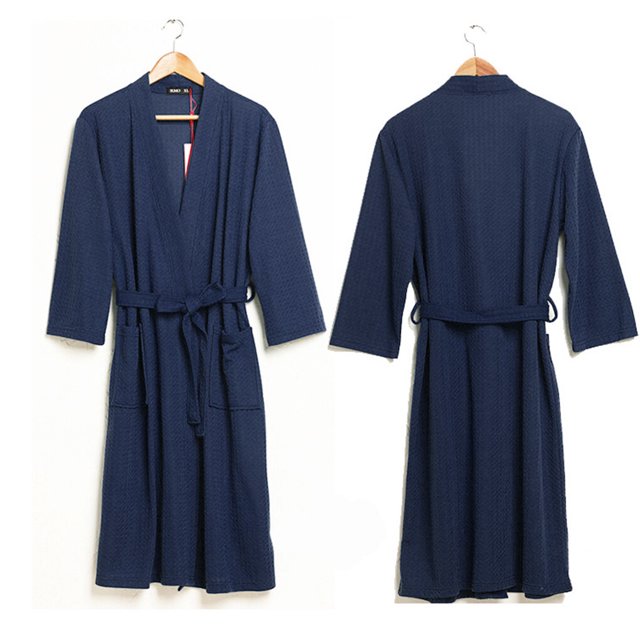 Peignoir de Bain pour Femmes à Absorption d'Eau, Peignoir Gaufré Uni, Robe de Nuit; Robe de Spa Spa Maison, Robe de Nuit