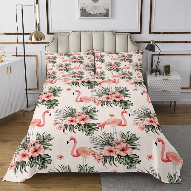 Erosebridal Pink Bow Tie Coverlet Set Queen, Initial R Letter Bedding Set, Kawaii Catoon Decor, 3pcs
