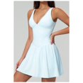 thumbnail image 3 of PISONIC Deep V-Neck Tennis Dress with Built in Shorts and Bra Athletic Dress for Women Summer Golf Workout Dress with Pockets, 3 of 7