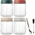 thumbnail image 1 of Overnight Oats Jar,Mason Jars,Overnight Oats Containers With Lids,16 OZ - Set Of 4,Chia Pudding Jars With Lids, Oatmeal Container To Go, With Spoon And Marker, 1 of 7