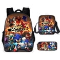 thumbnail image 1 of Sonic Sonic Primary School Student Backpack Three-Piece Set Cartoon Anime Backpack Shoulder Bag Pencil Bag, 1 of 2