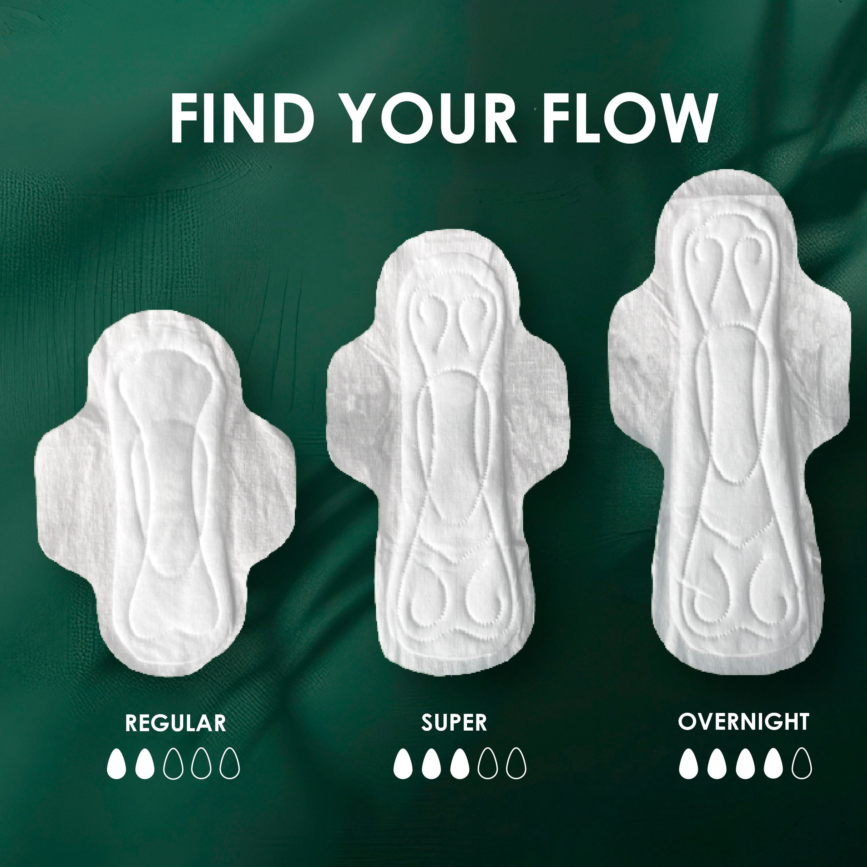 L. Serviettes Ultra-Minces pour Femmes, Voile Supérieur en Coton Biologique, Absorption de Nuit, Serviettes Menstruelles avec Ailes 36 Unités
