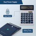 thumbnail image 3 of Comix 12-Digits Desk Basic Calculator,Large LCD Display, Solar Battery Dual Power, Big Button, Home Office School Blue, 3 of 8