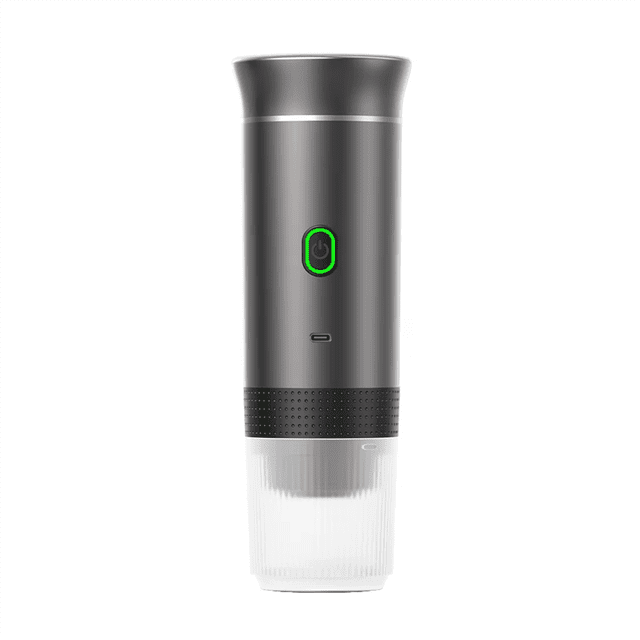 Wireless Electric Portable Espresso Coffee Machine for Camping Coffee Maker Capsule Powder Travel Coffee Maker A,1 x Coffee machine mainframe 1 x USB cable,Metal Gray