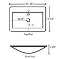thumbnail image 4 of American Imaginations 24.16-in. W 1 Hole Ceramic Top Set In White Color - Overflow Drain Incl. AI-30558, 4 of 9