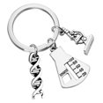 thumbnail image 1 of MasteelfCA Biologie Chimie Cadeau Breloques Microscope Porte-Clés Porte-Clés Chimique Anneau de Clé, 1 of 8
