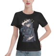 thumbnail image 1 of T-Shirt Basique à Manches Courtes pour Femmes Demon Slayer : Shitou Wuichiro, 1 of 6