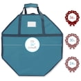 thumbnail image 2 of Hearth & Harbor Pack of 2 Wreath Storage Container - Hard Shell Christmas Wreath Storage Bag with Interior Pockets, Dual Zipper and Handles - 36" Premium Wreath Storage Organizer Box, 2 of 7