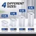 thumbnail image 3 of Stelive 14‑Piece Clear Food Storage Container Set, BPA‑Free Airtight Pantry Organizer for Cereal, Dry Food and Snacks with Labels and Marker, 3 of 14