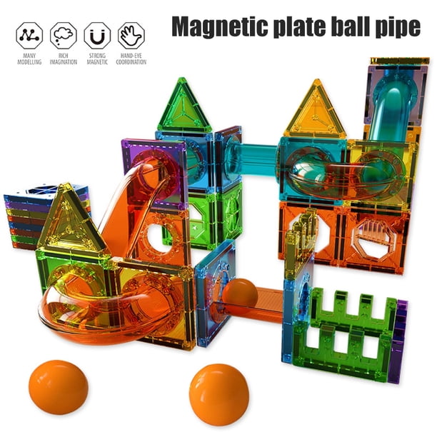 Mini Tuiles Magnétiques Burgmate 26 Pièces – Blocs 3D Diamant En Boîte Métal Pour Voyages Et Jeux éducatifs