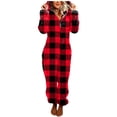 thumbnail image 4 of Combinaison Pyjama Unisexe pour Adulte à Capuche Léopard, Fermeture Éclair, Manches Longues, en Peluche, 4 of 8