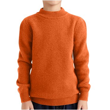 Pisexur Kids Soft Cotton Jersey Long Sleeves Girls Tops High Quality Healthy Fabric Kid Sweatshirt Solid Color T-Shirt Basic Crewneck Tee Shirts for Girls and Boys(Thickening Type)4-18 Years