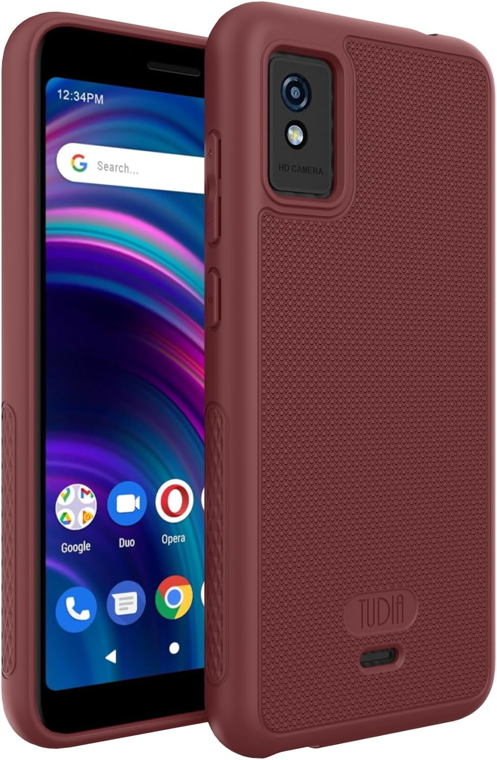 TUDIA LINNGrip Blu Studio Mini 2023 Case Enhanced Grip Slim TPU Phone Case - Burgundy